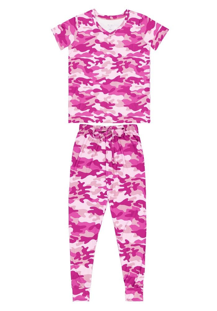 Army Pink Women Pantalon Manga Corta - Reset Loungewear