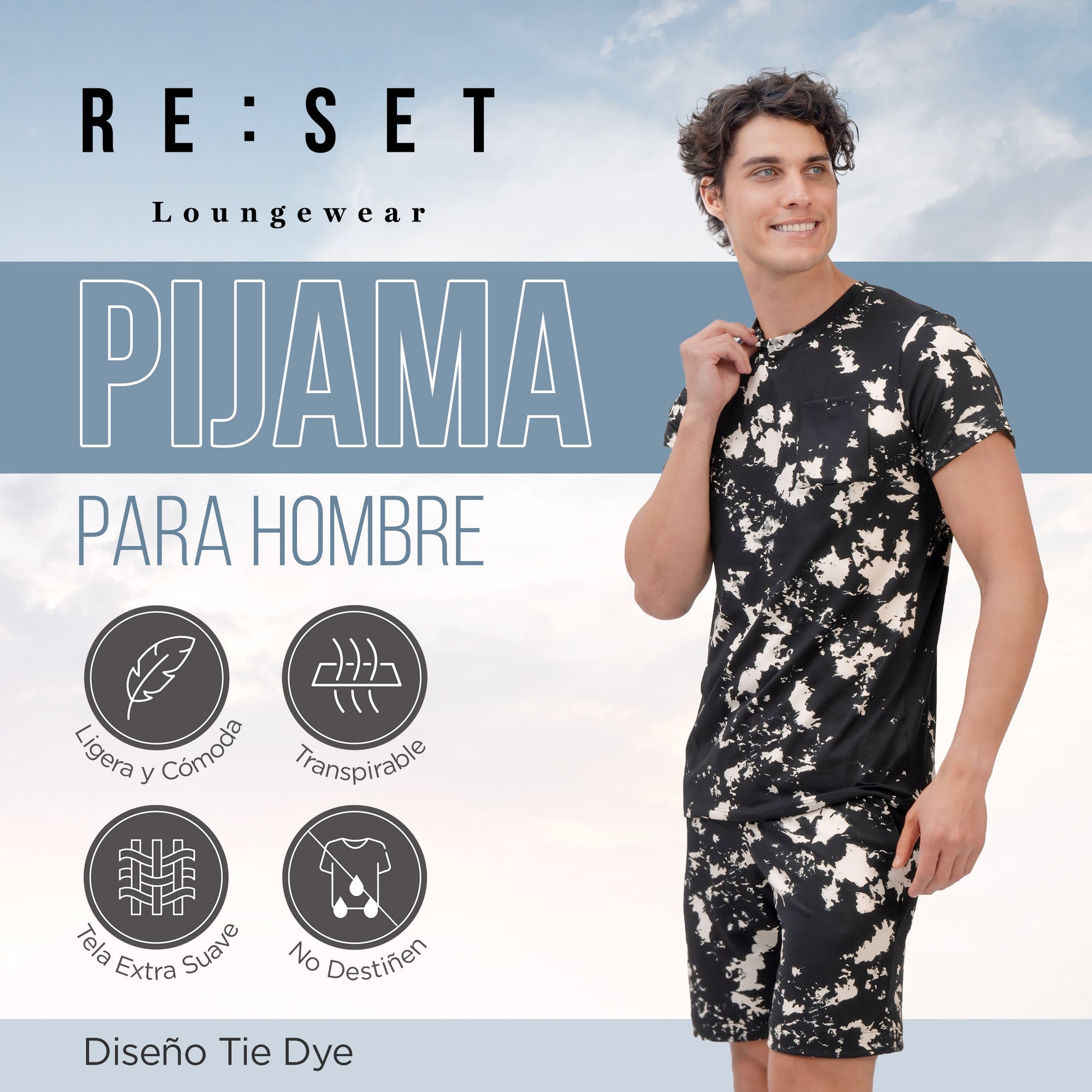 Dark Tie - Dye Men Short - Reset Loungewear