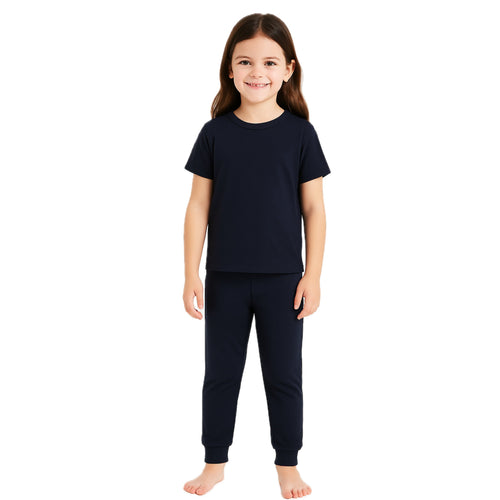 3 Piece Set Girls Charcoal - Reset Loungewear