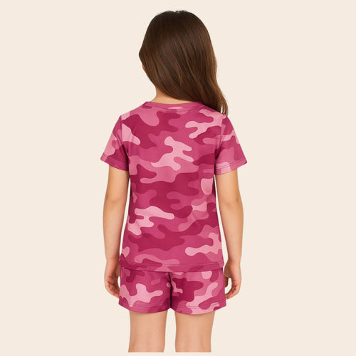 3 Piece Set Kids Army Pink - Reset Loungewear
