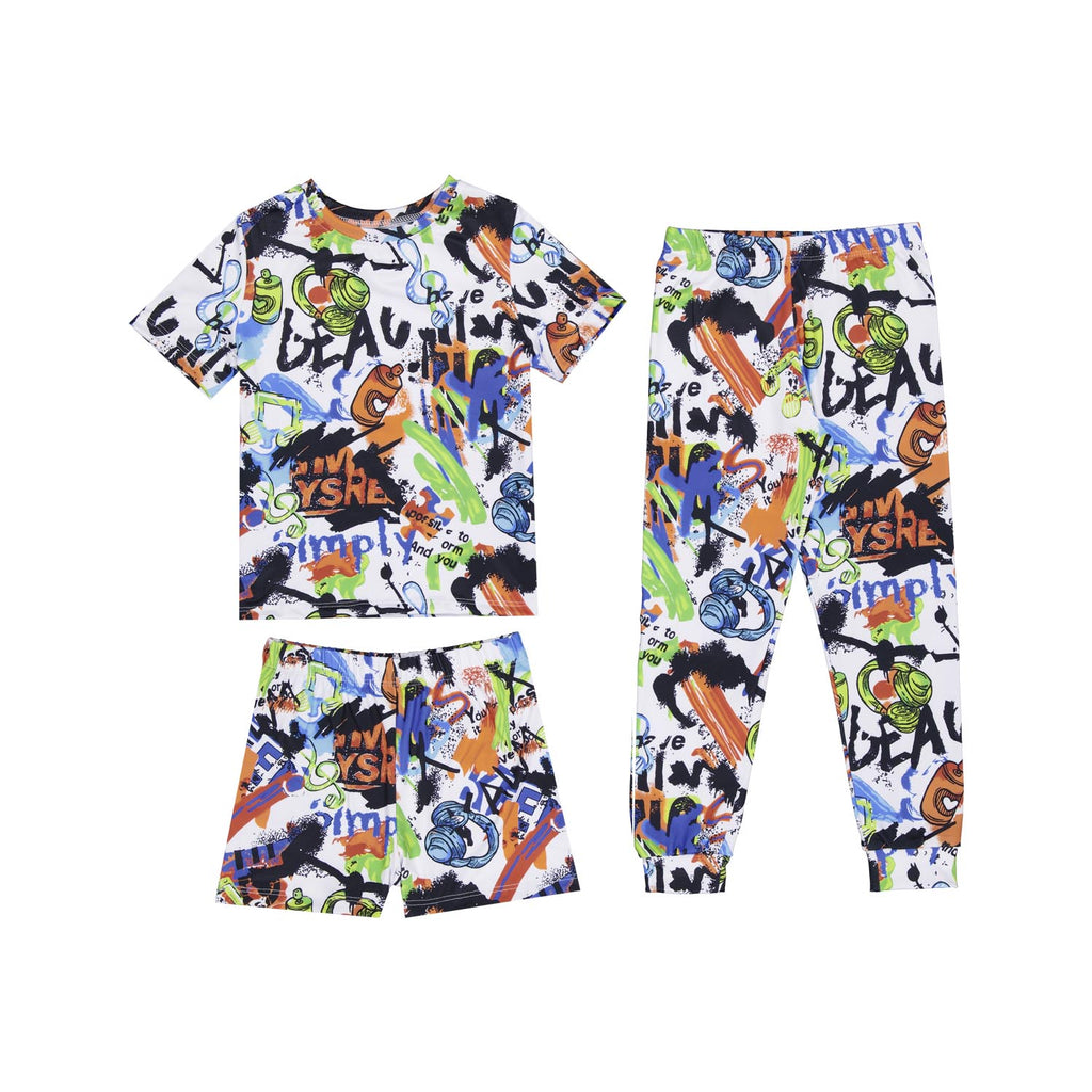 3 Piece Set Kids Pj Rockstar - Reset Loungewear