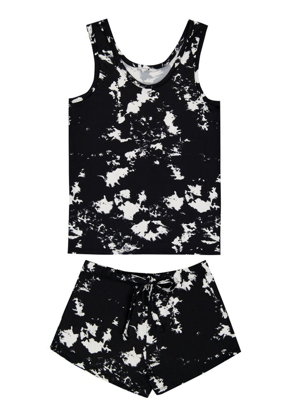 Dark Tie-Dye Women Short Sin Manga