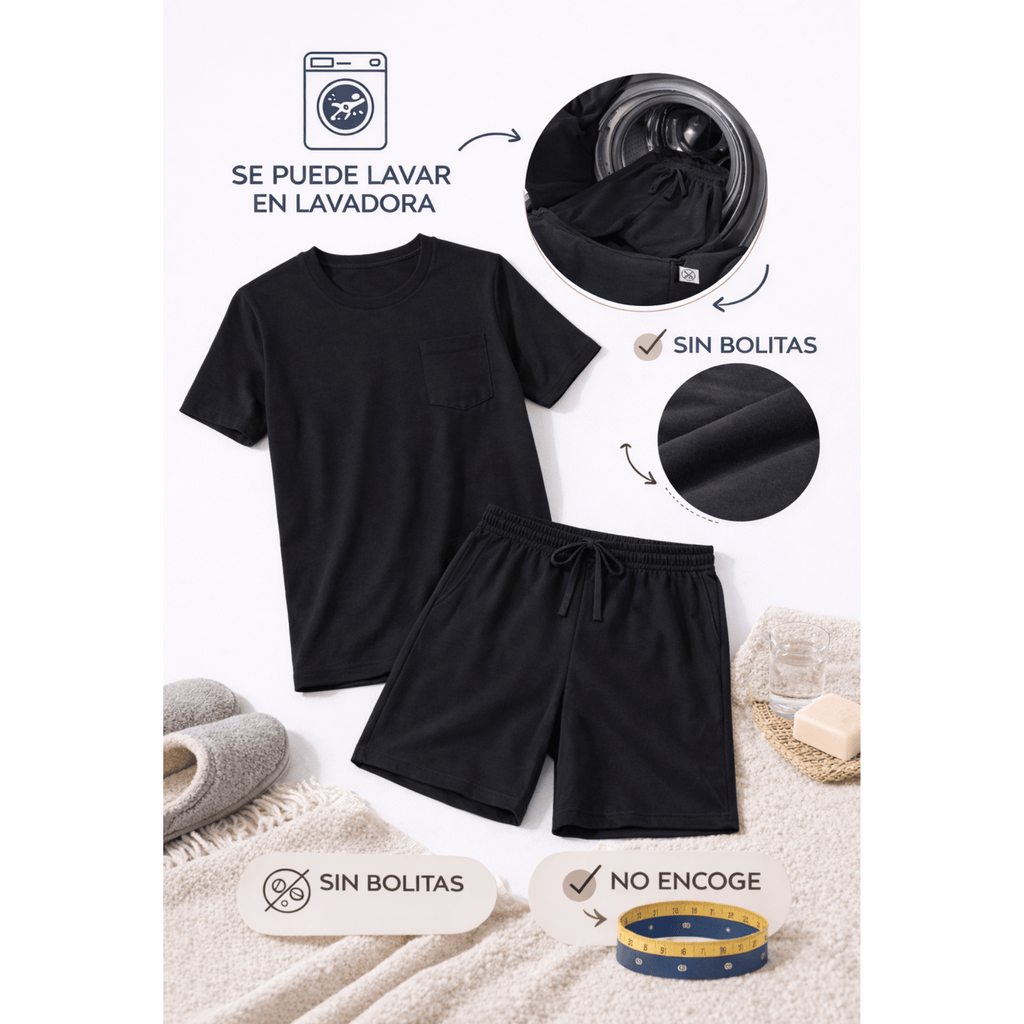 All Black Men Short - Reset Loungewear