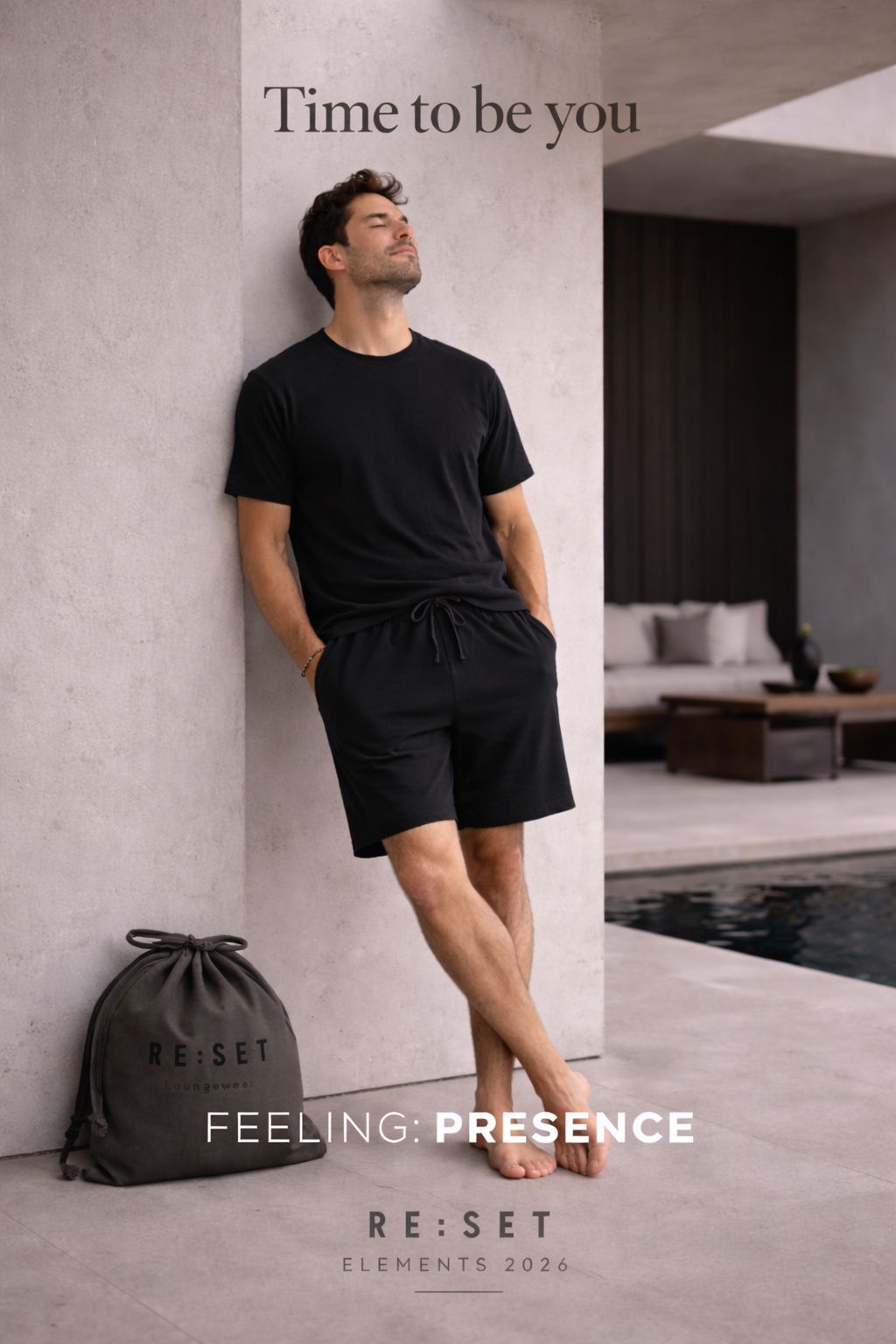 All Black Men Short - Reset Loungewear