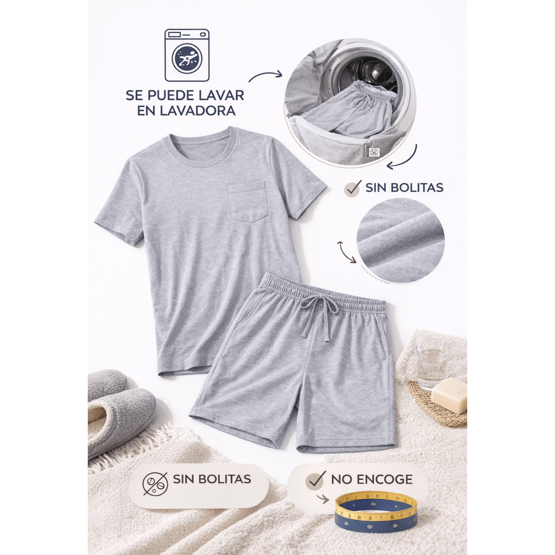All Gray Men Short - Reset Loungewear