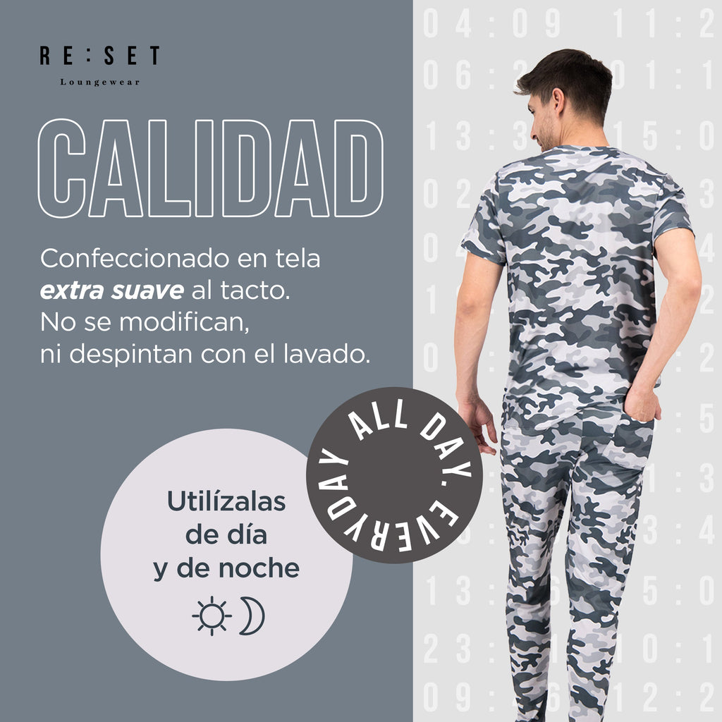 Army Gray Men Pantalon - Reset Loungewear