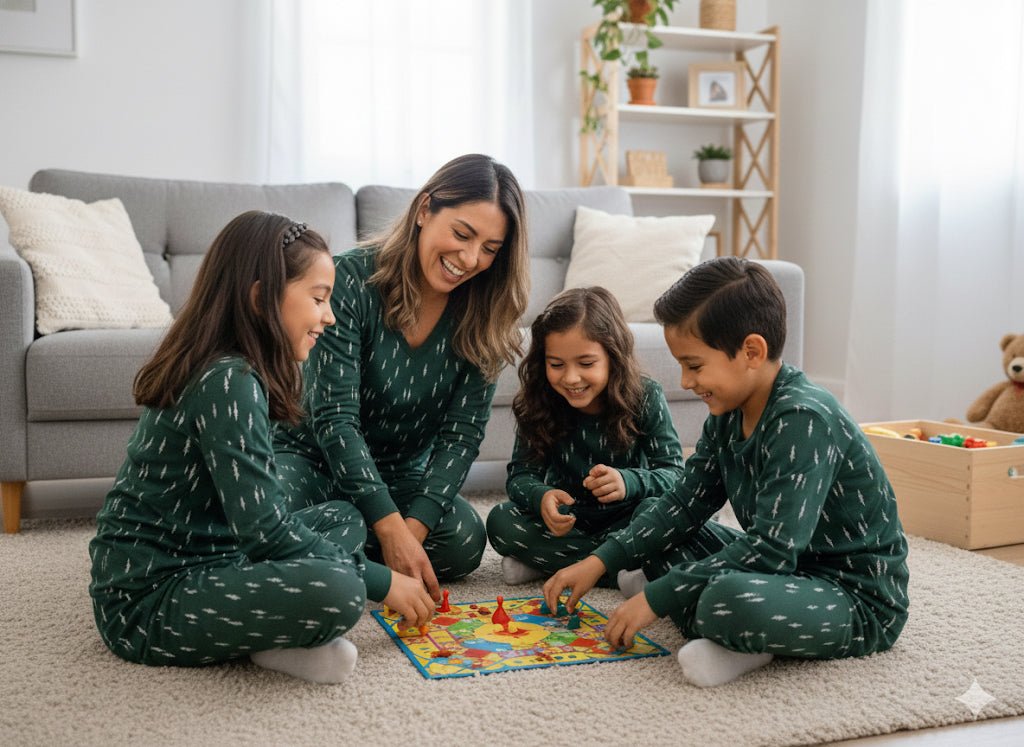 Green Feather Kids Pj - Reset Loungewear