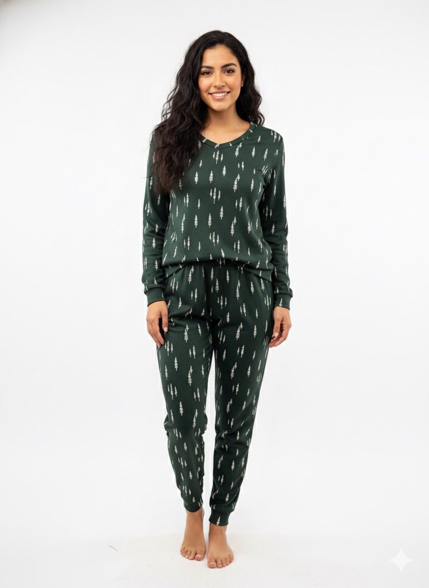 Green Feather Women Pj - Reset Loungewear
