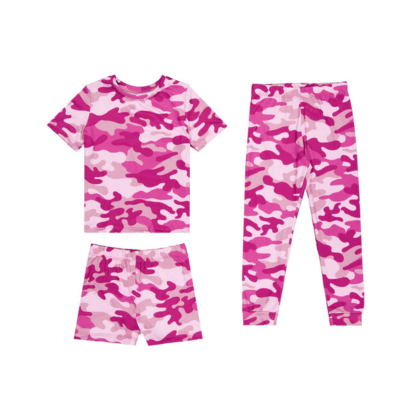 3 Piece Set Kids Army Pink