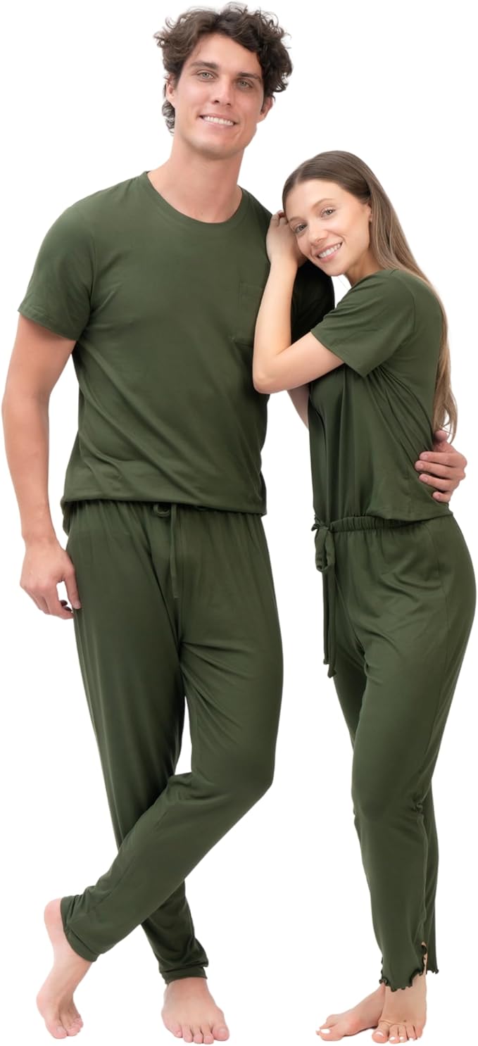 Pijama para Parejas | Set de 2 Piezas Manga Corta y Pantalón - Reset Loungewear
