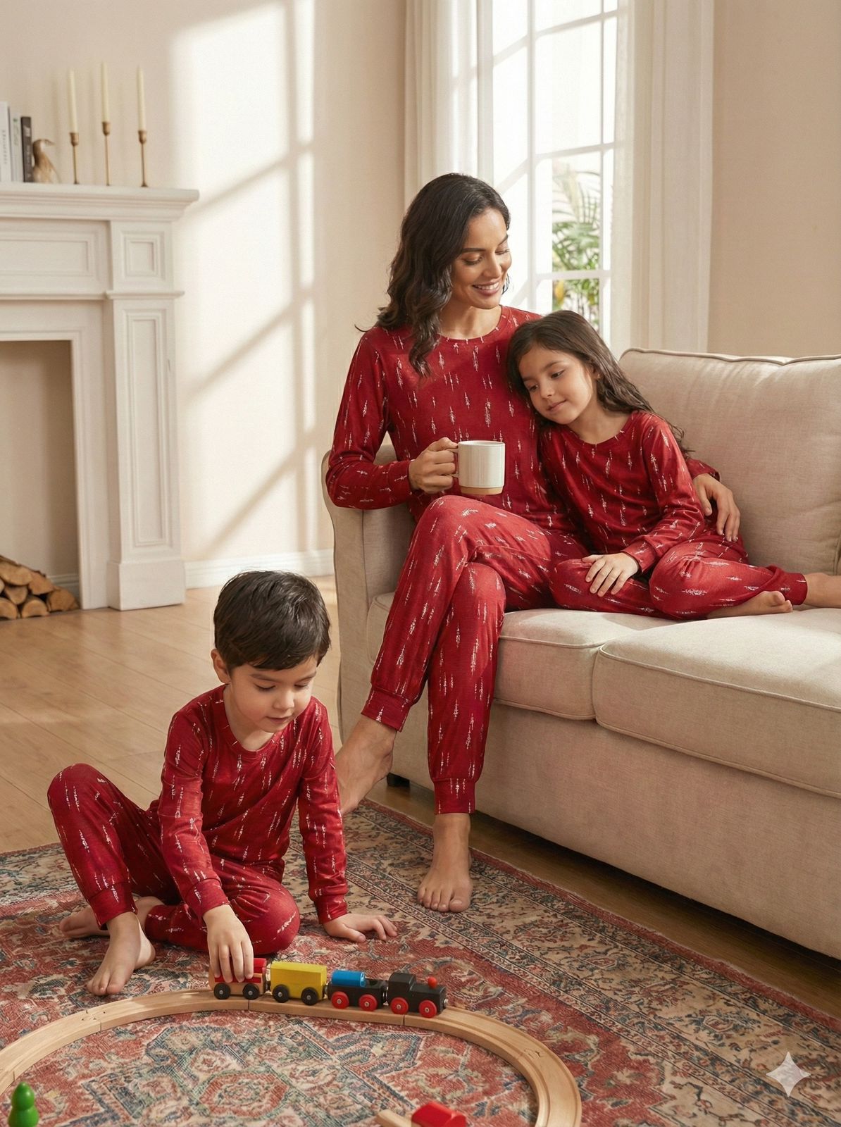 Set Familiar Pine Red Navidad - Reset Loungewear