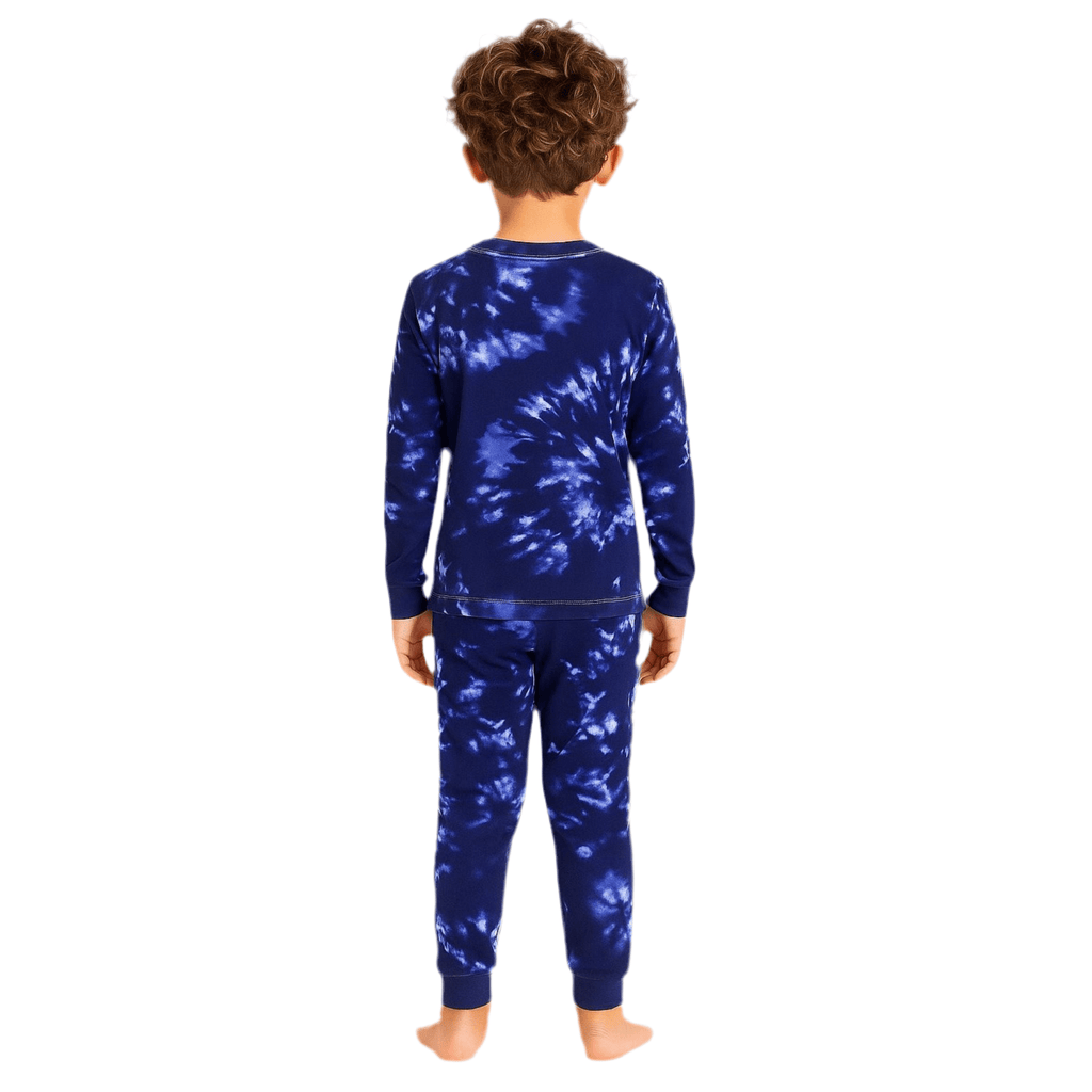Swirly Navy Dream Tie - Dye Kids M/L Pj - Reset Loungewear