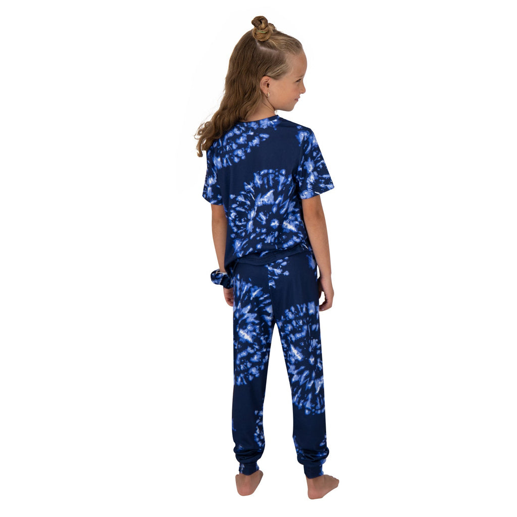 Swirly Navy Dream Tie - Dye Kids Pj - Reset Loungewear