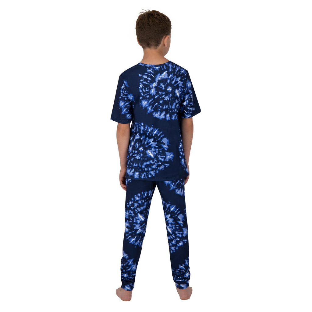 Swirly Navy Dream Tie - Dye Kids Pj - Reset Loungewear