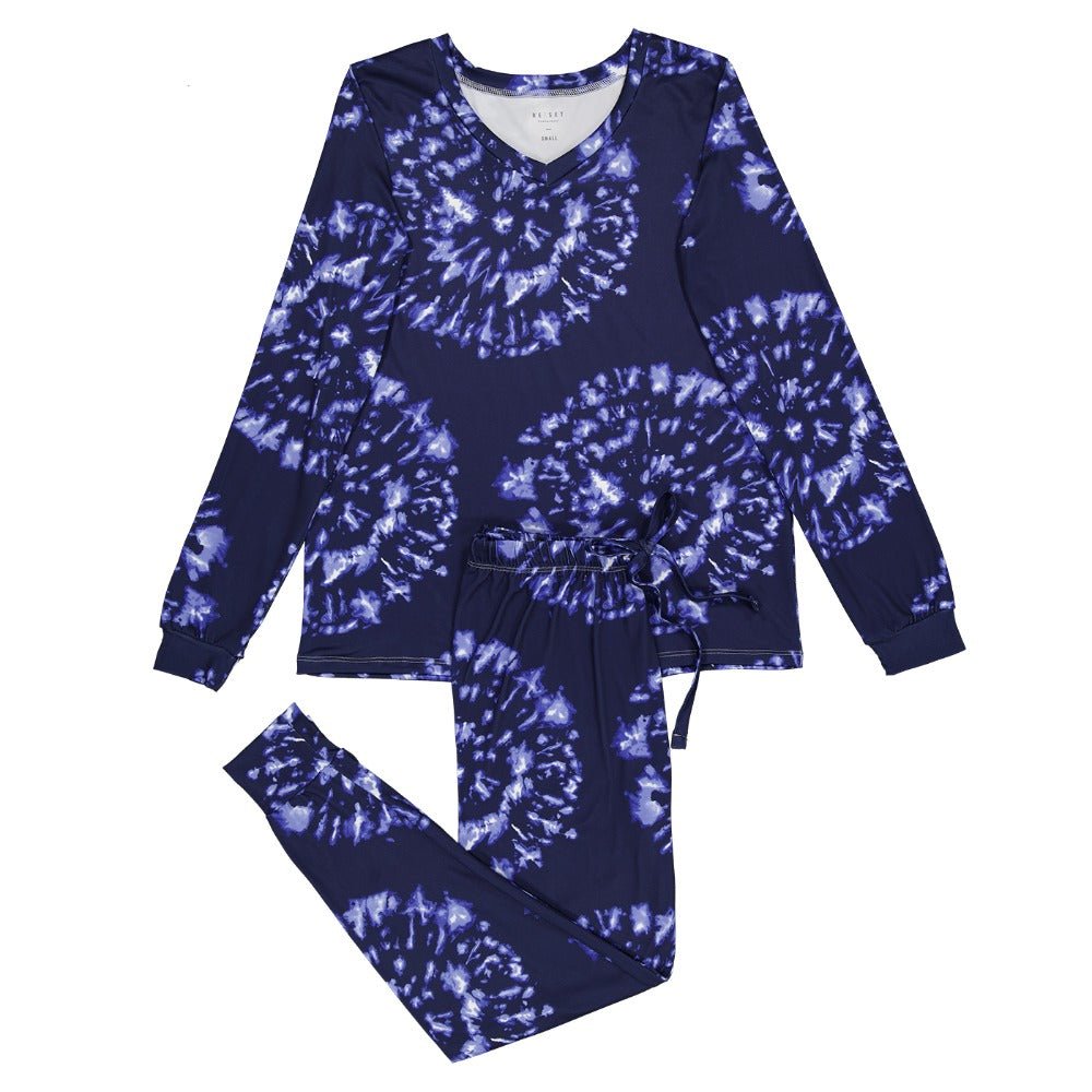 Swirly Navy Dream Tie - Dye Women M/L Pj - Reset Loungewear