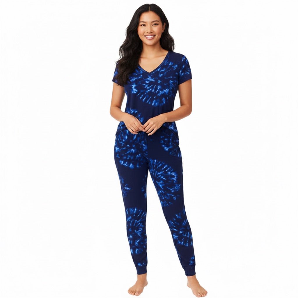 Swirly Navy Dream Tie - Dye Women Pj - Reset Loungewear
