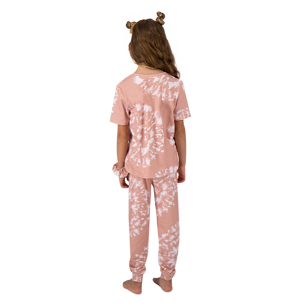 Swirly Soft Pink Dream Tie - Dye Kids Pj - Reset Loungewear
