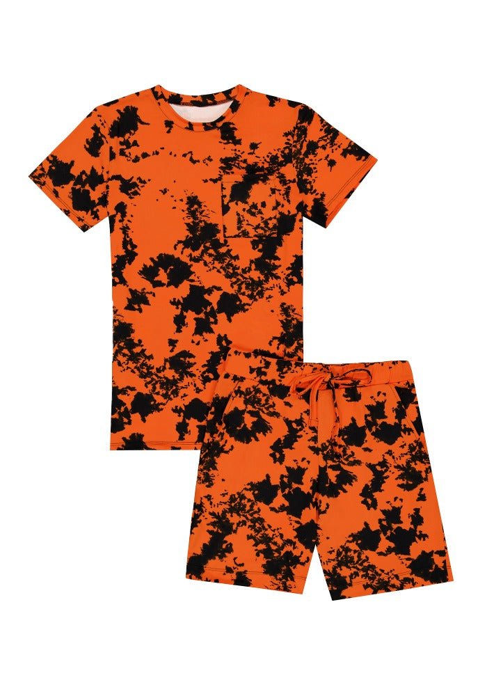 Tangerine Tie - dye Men Short - Reset Loungewear