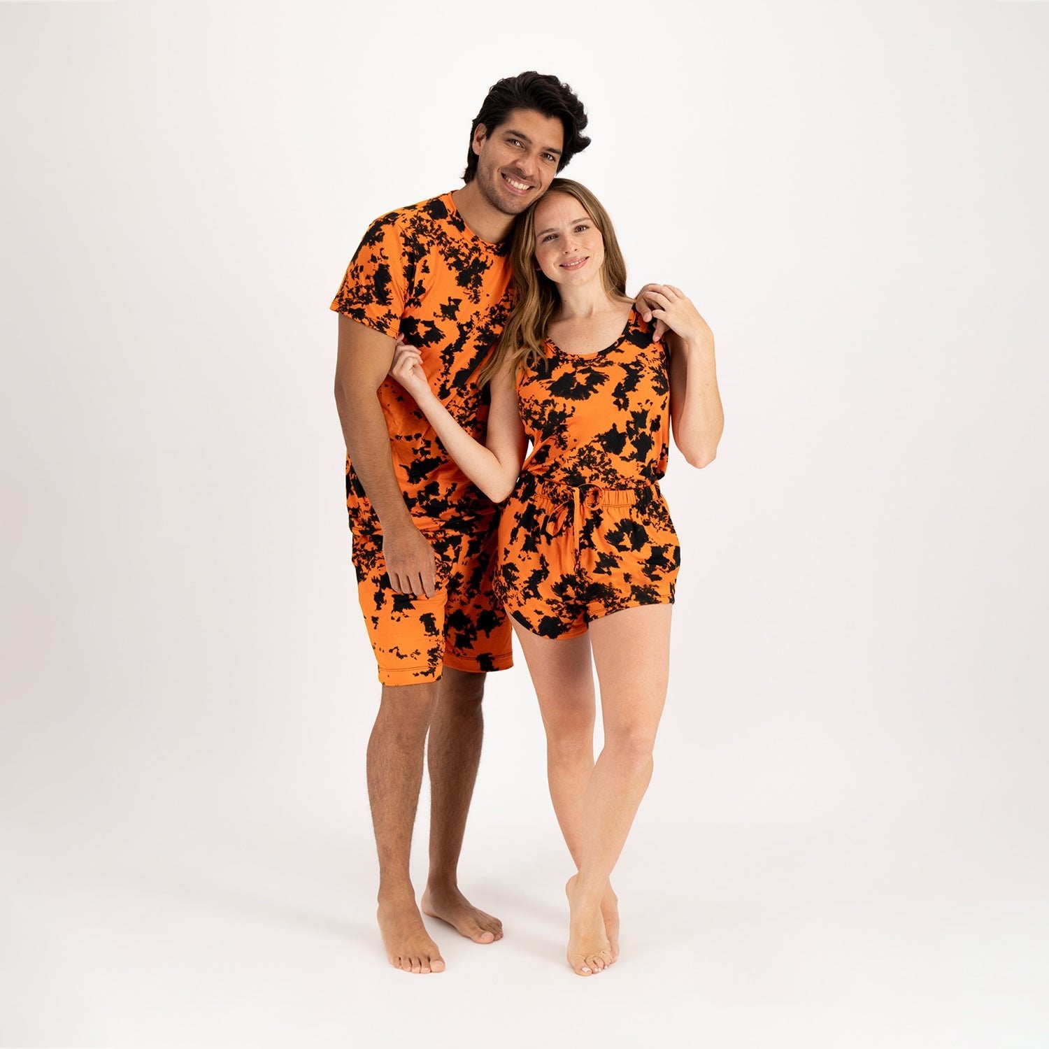 Tangerine Tie - dye Men Short - Reset Loungewear