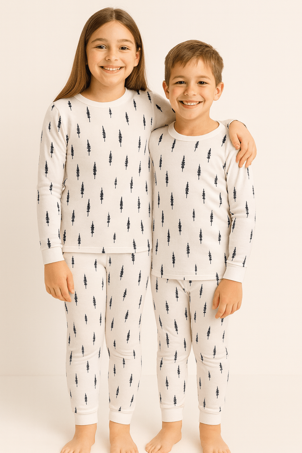 White Feather Kids Pj - Reset Loungewear